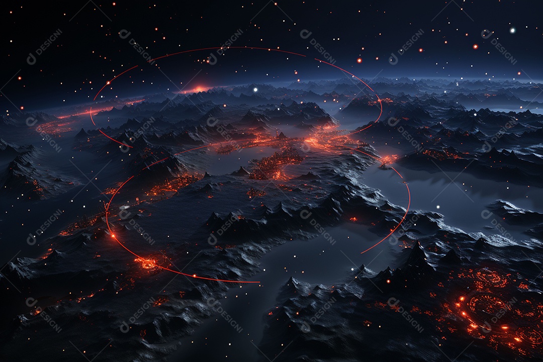 Imagem do universo gerada por IA