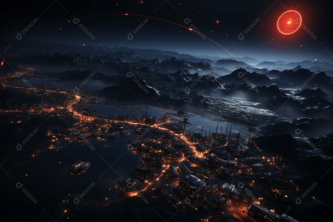 Imagem do universo gerada por IA