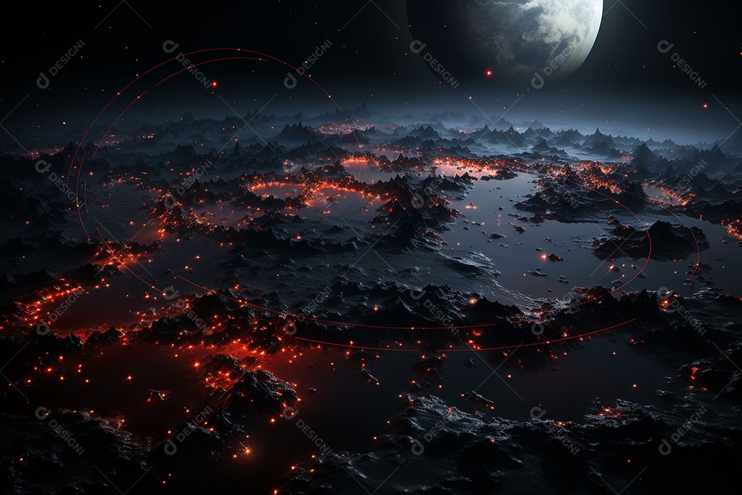 Imagem do universo gerada por IA