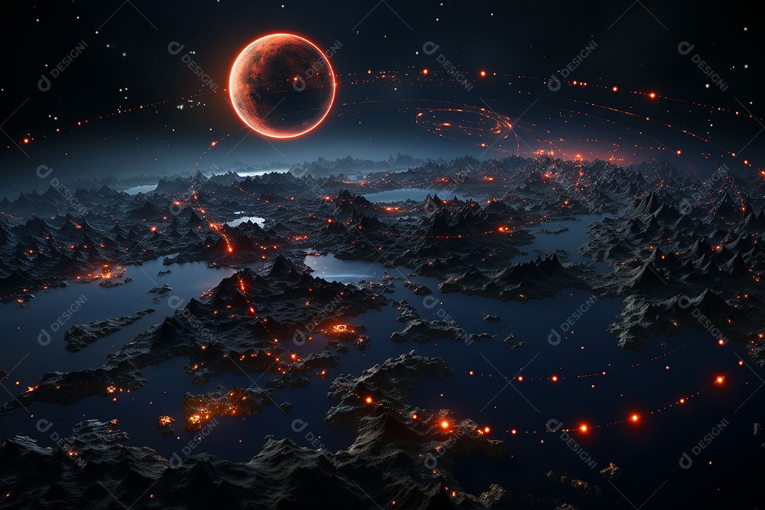 Imagem do universo gerada por IA