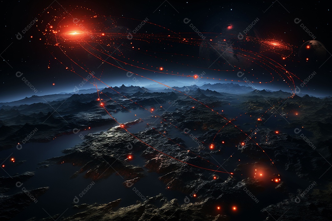 Imagem do universo gerada por IA