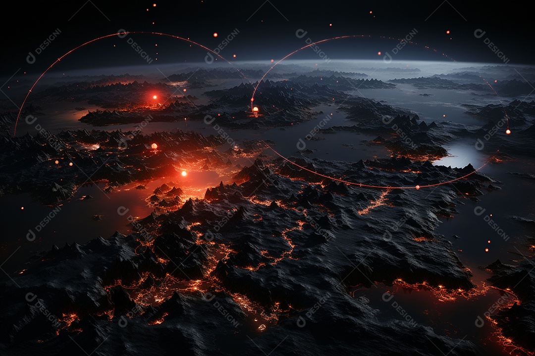 Imagem do universo gerada por IA