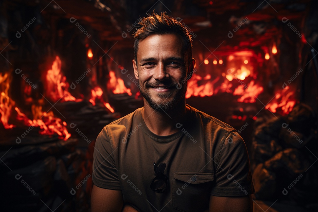 Homem nerd de sucesso na área de jogos