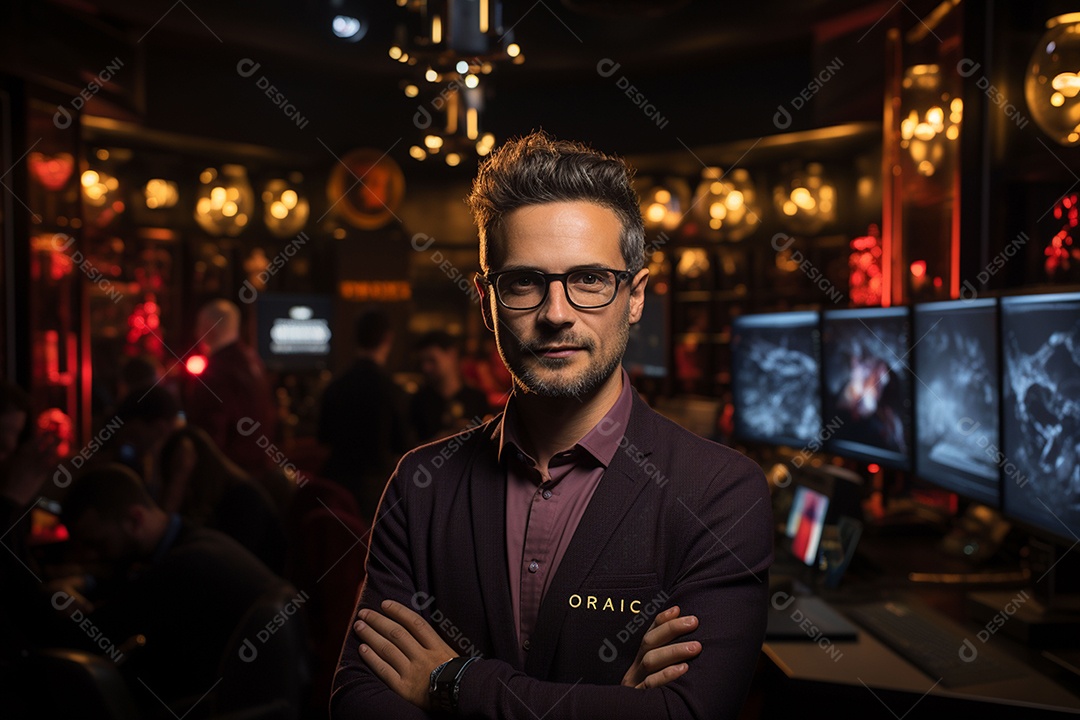 Homem de sucesso na área de jogos