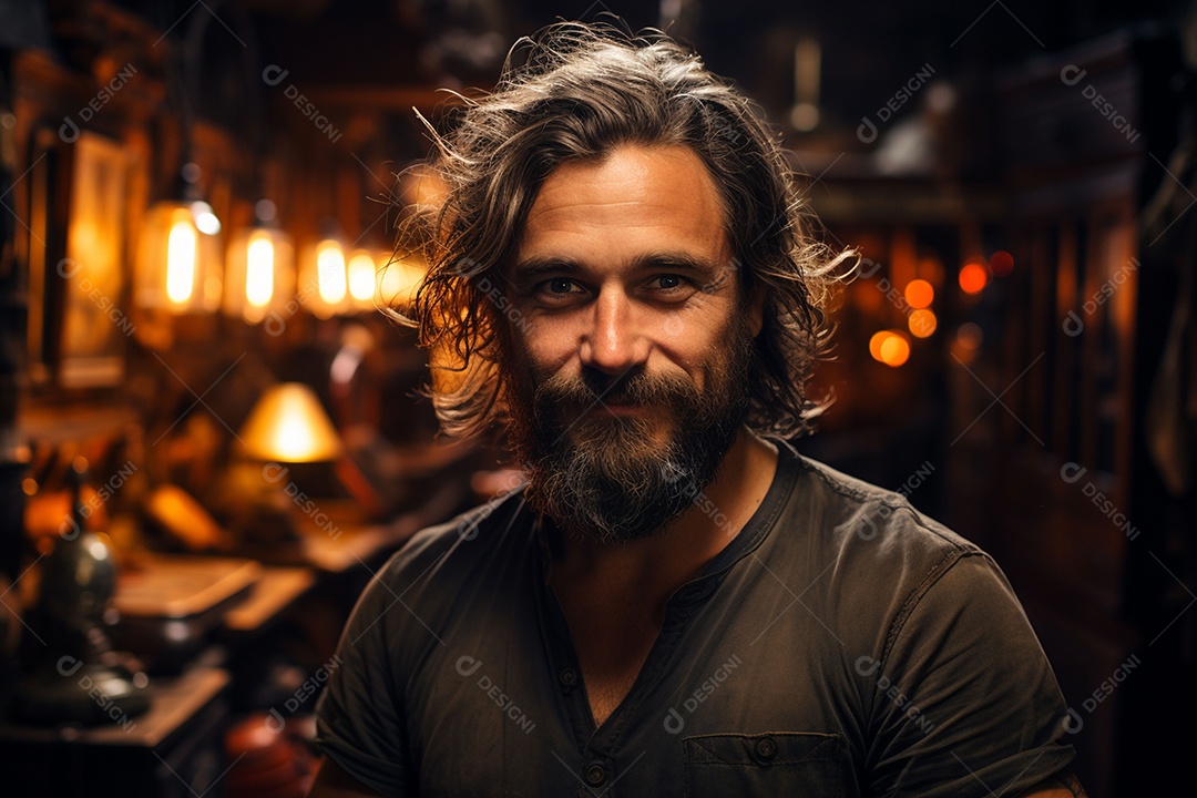 Homem charmoso de sucesso na área de jogos