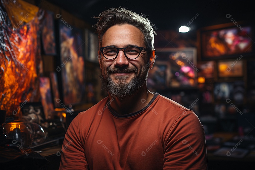 Homem de sucesso na área de jogos