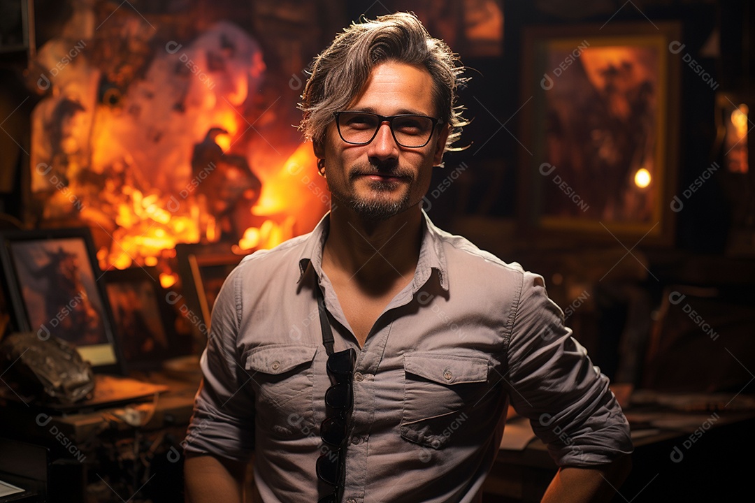 Homem de sucesso na área de jogos