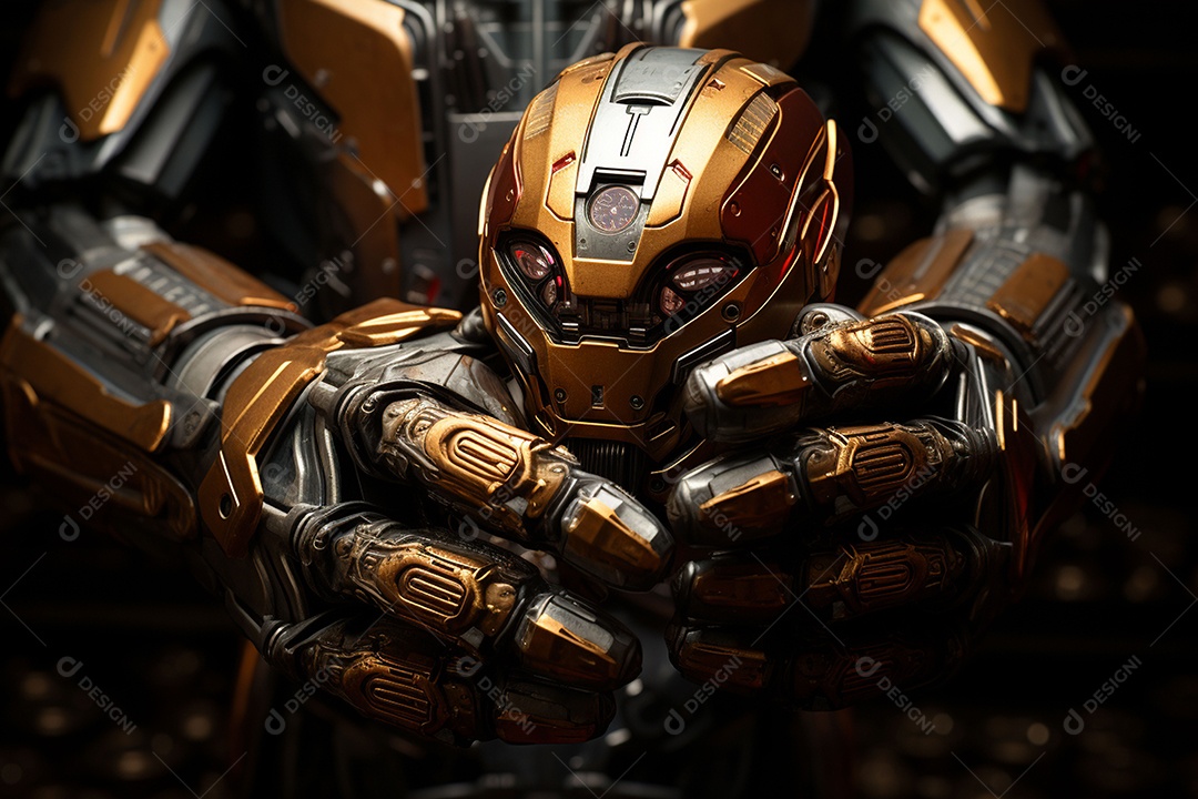 Robô fazendo trabalho de escritório