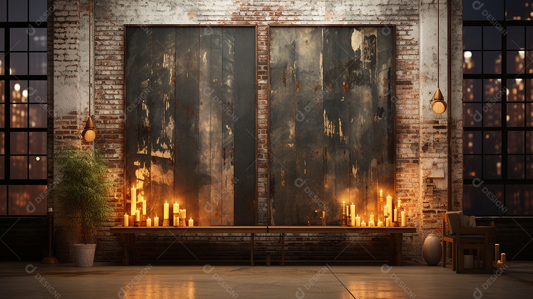 Sala cenário moderno vintage