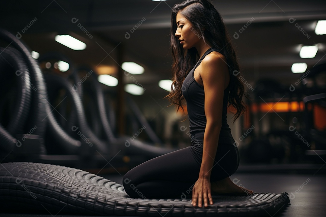 Mulher fitness na academia