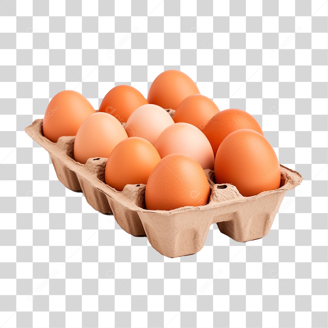 Cartela de Ovos PNG Transparente