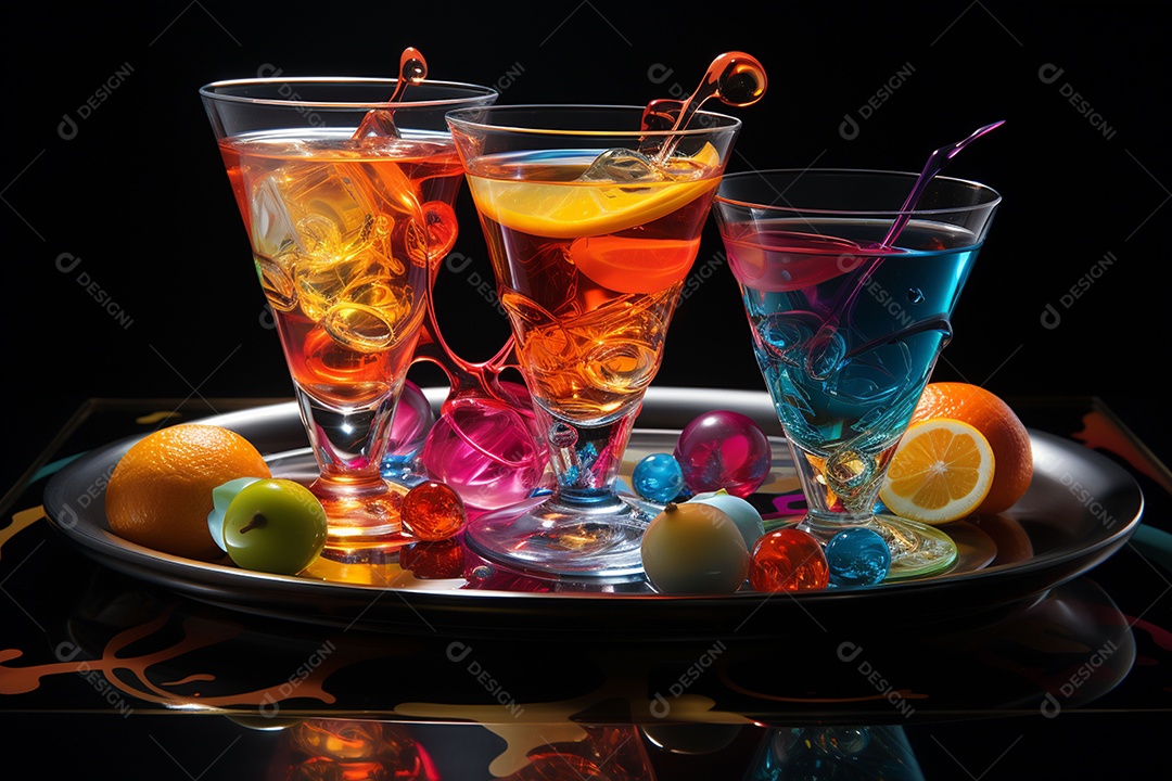 Coquetéis senoidais Shagadelic para celebrações de meio de ano