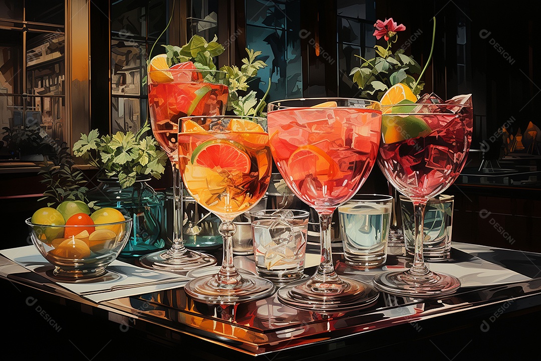 Coquetéis senoidais Shagadelic para celebrações de meio de ano