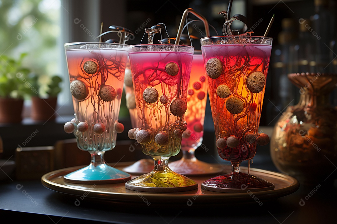 Coquetéis senoidais Shagadelic para celebrações de meio de ano