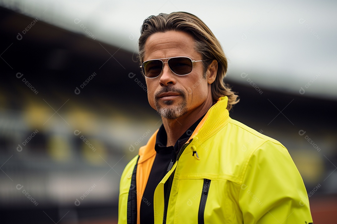 Jovem com belo estilo de moda