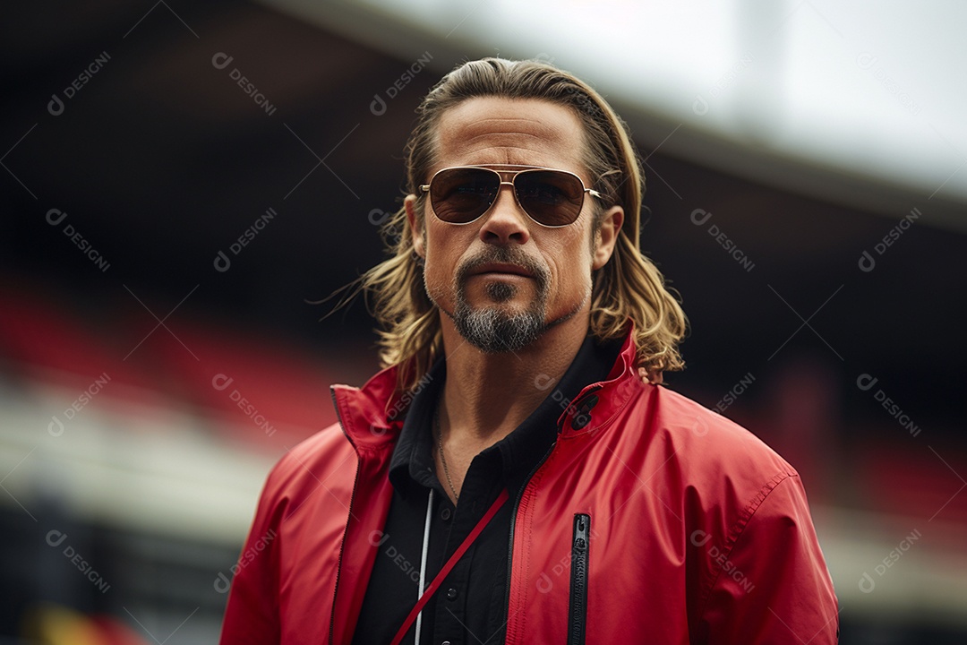 Jovem com belo estilo de moda