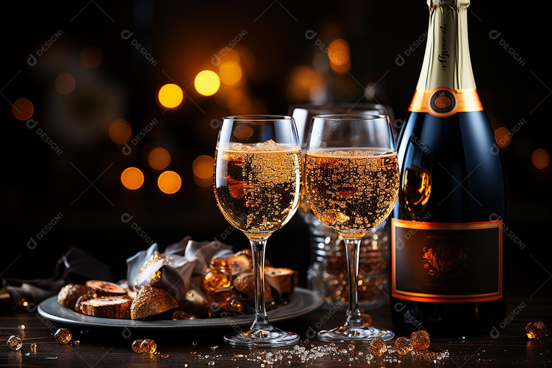 Bebida comemorativa com fundo lindo