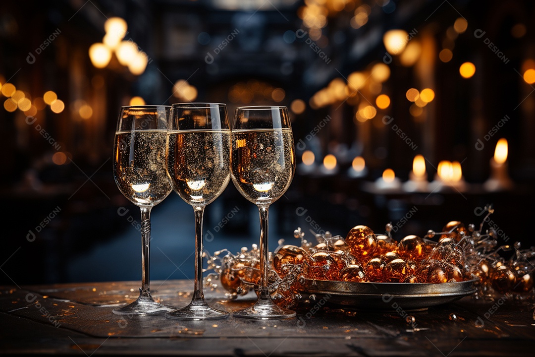 Bebida comemorativa com fundo lindo