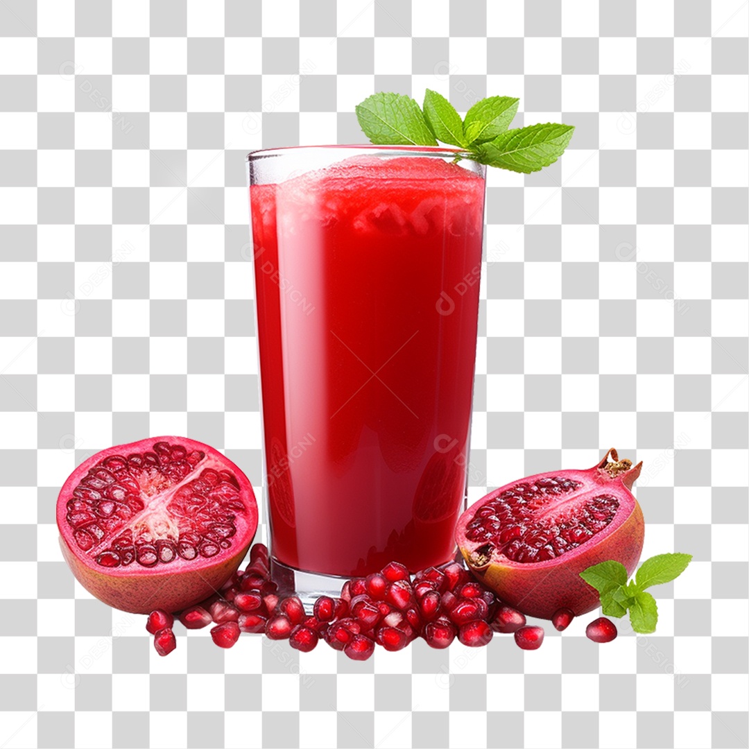 Copo de Suco Frutas PNG Transparente