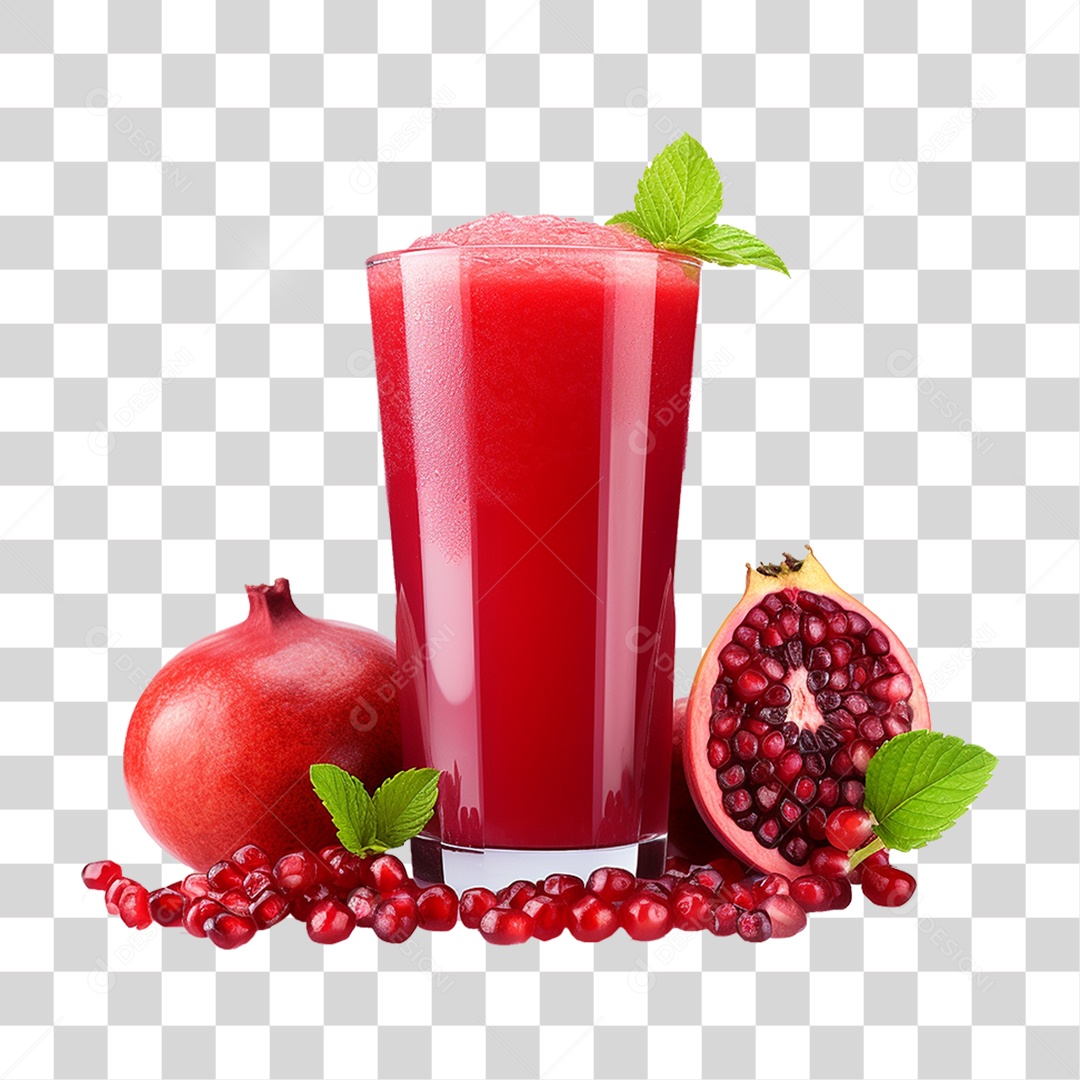 Copo de Suco Frutas PNG Transparente