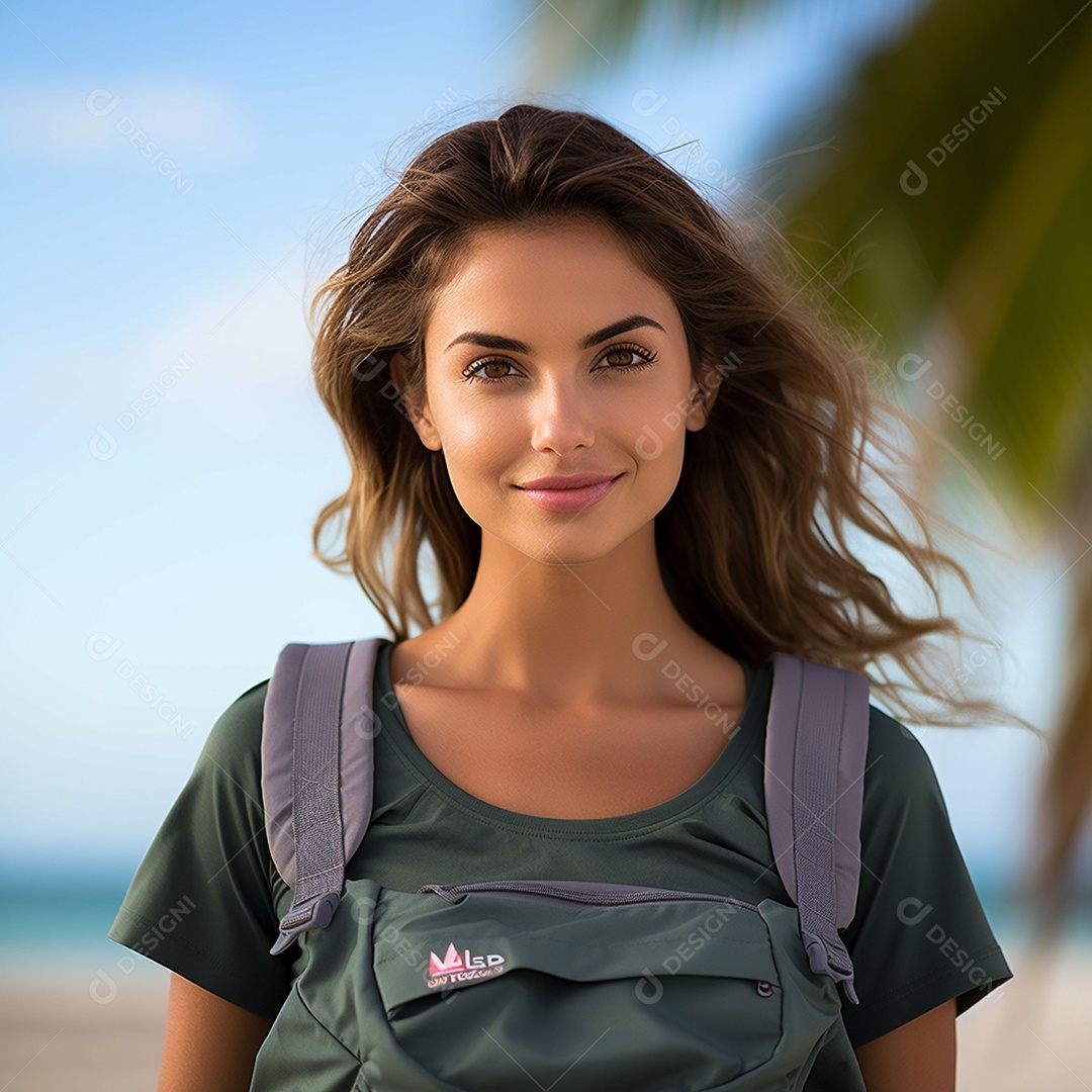 Pequena bolsa de ginástica feminina à prova dágua