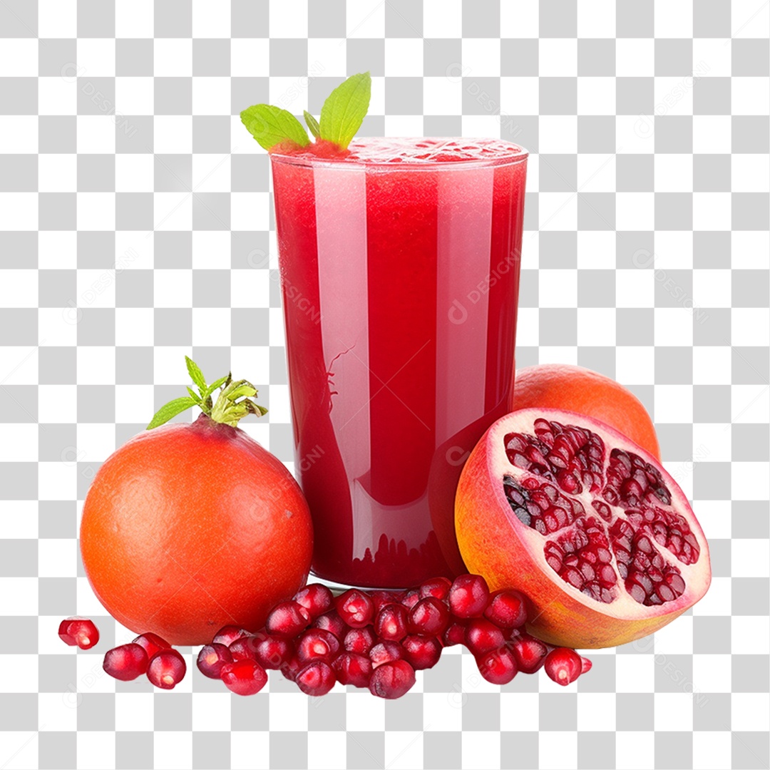 Copo de Suco Frutas PNG Transparente