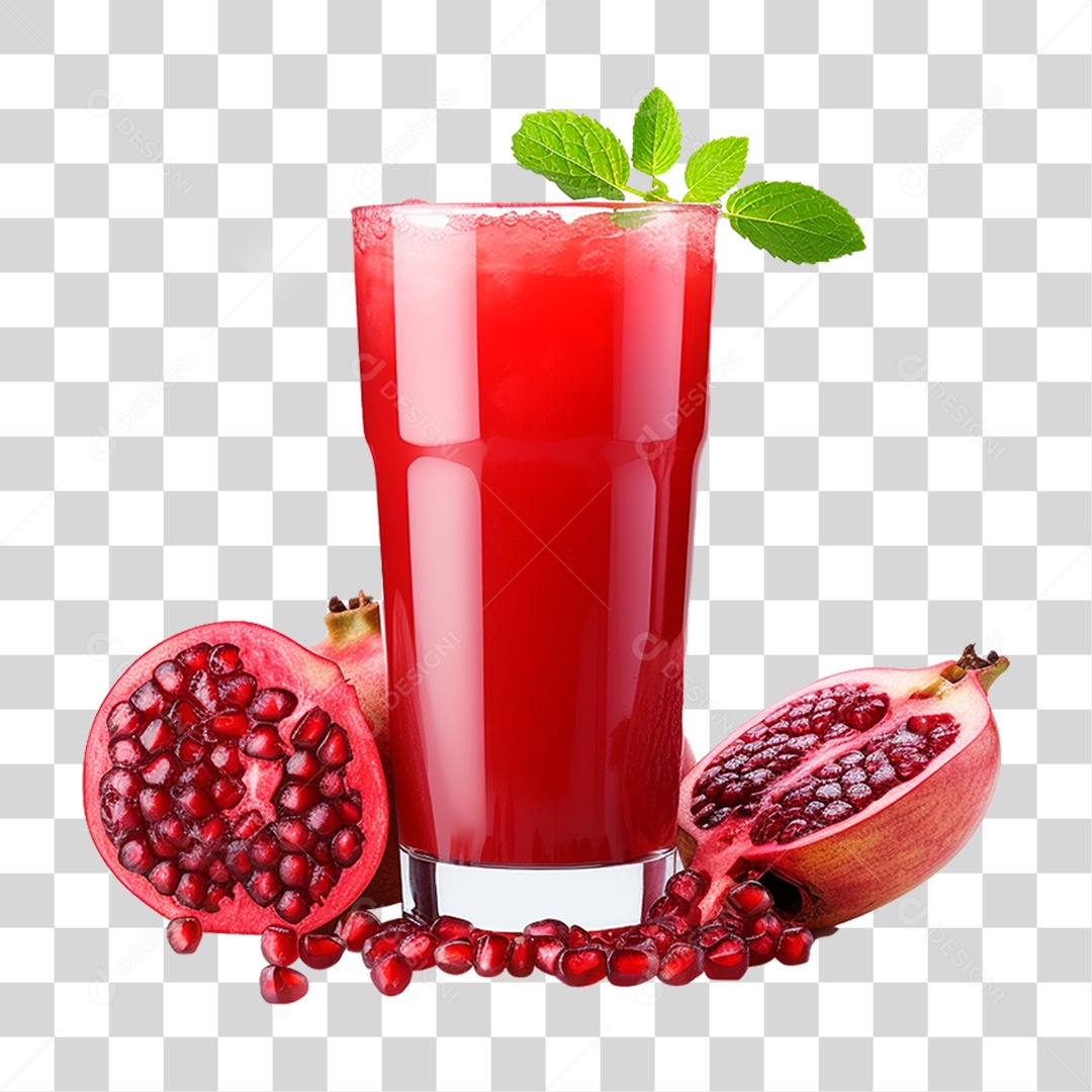 Copo de Suco Frutas PNG Transparente
