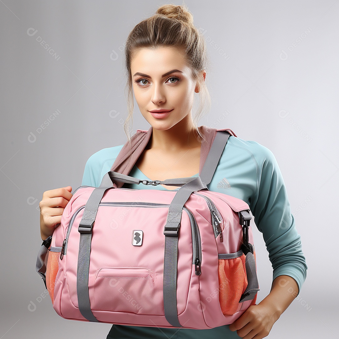 Pequena bolsa de ginástica feminina à prova dágua