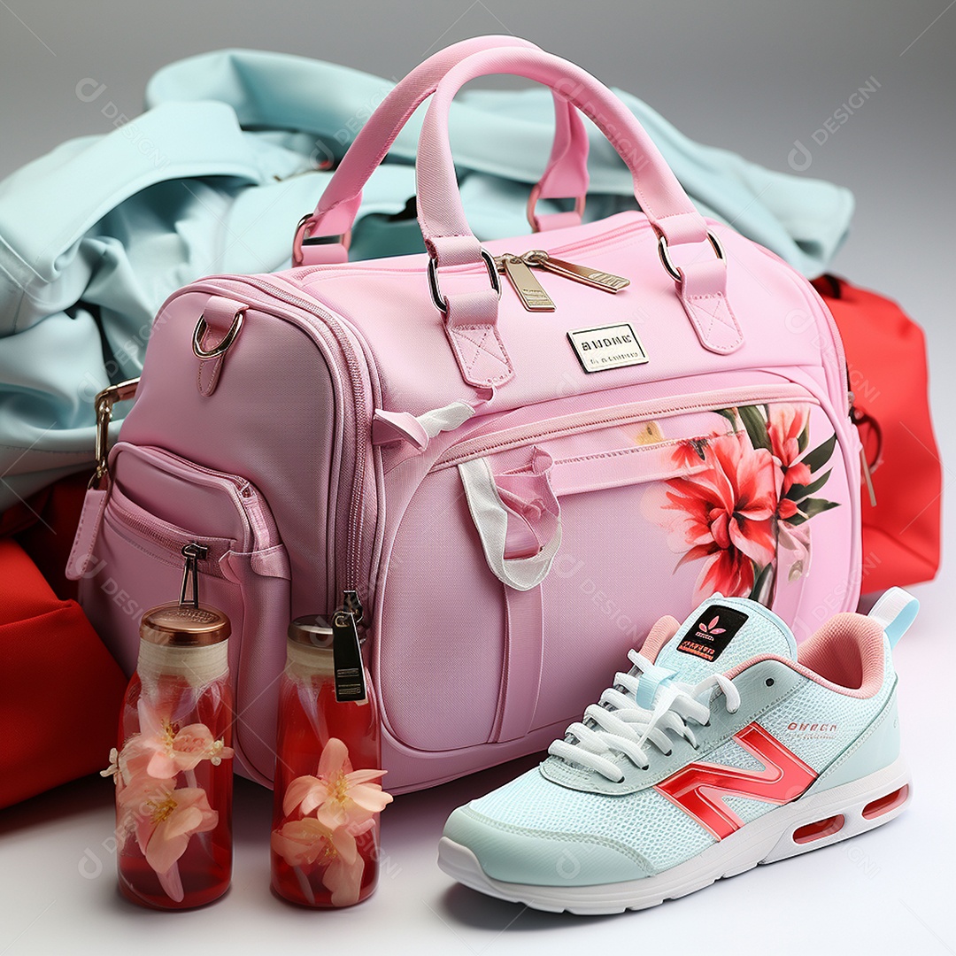 Pequena bolsa de ginástica feminina à prova dágua