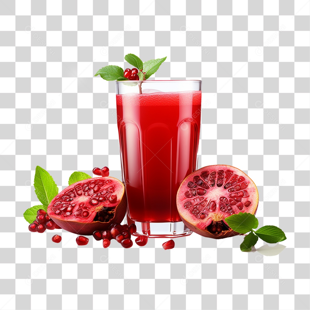 Copo de Suco Frutas PNG Transparente
