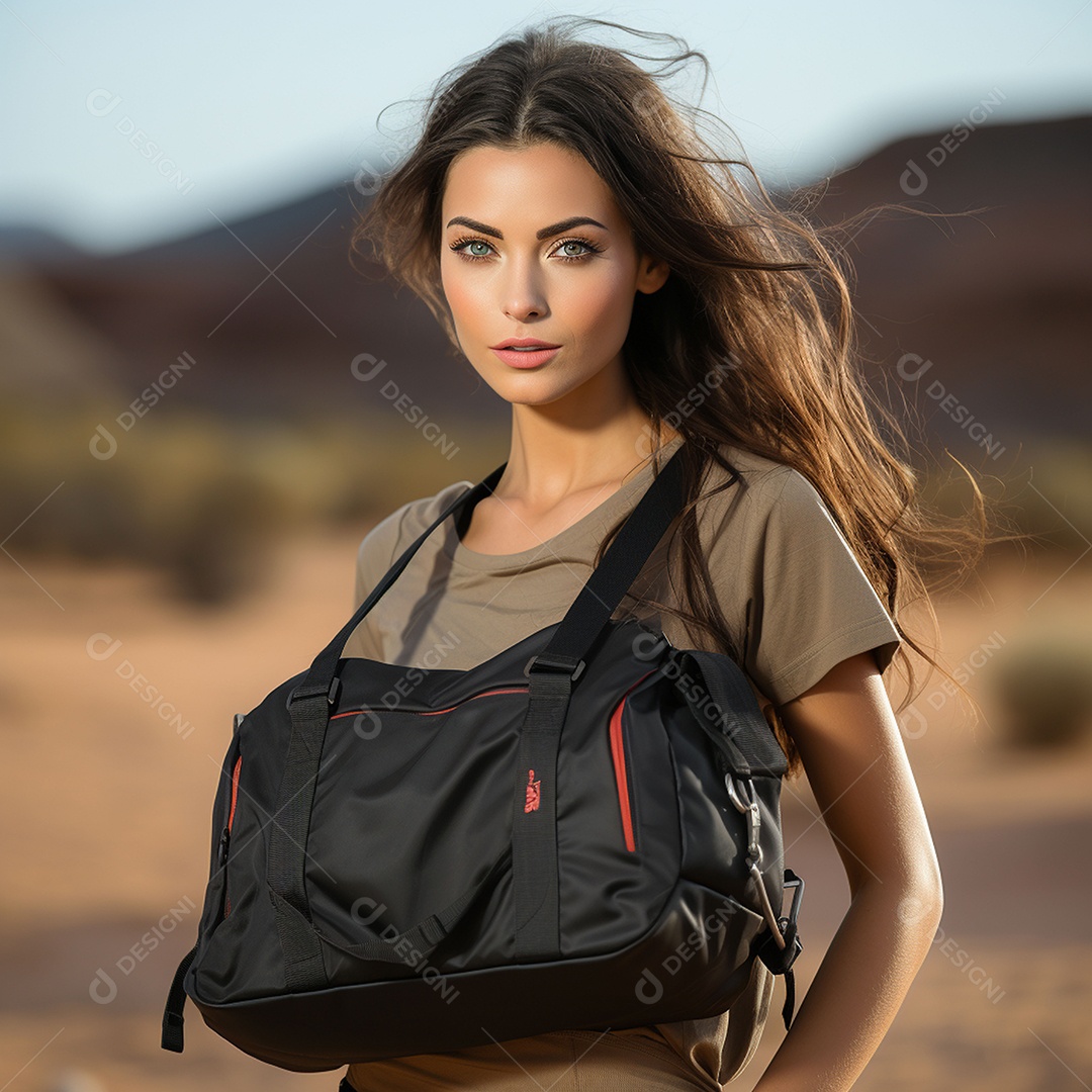 Pequena bolsa de ginástica feminina à prova dágua