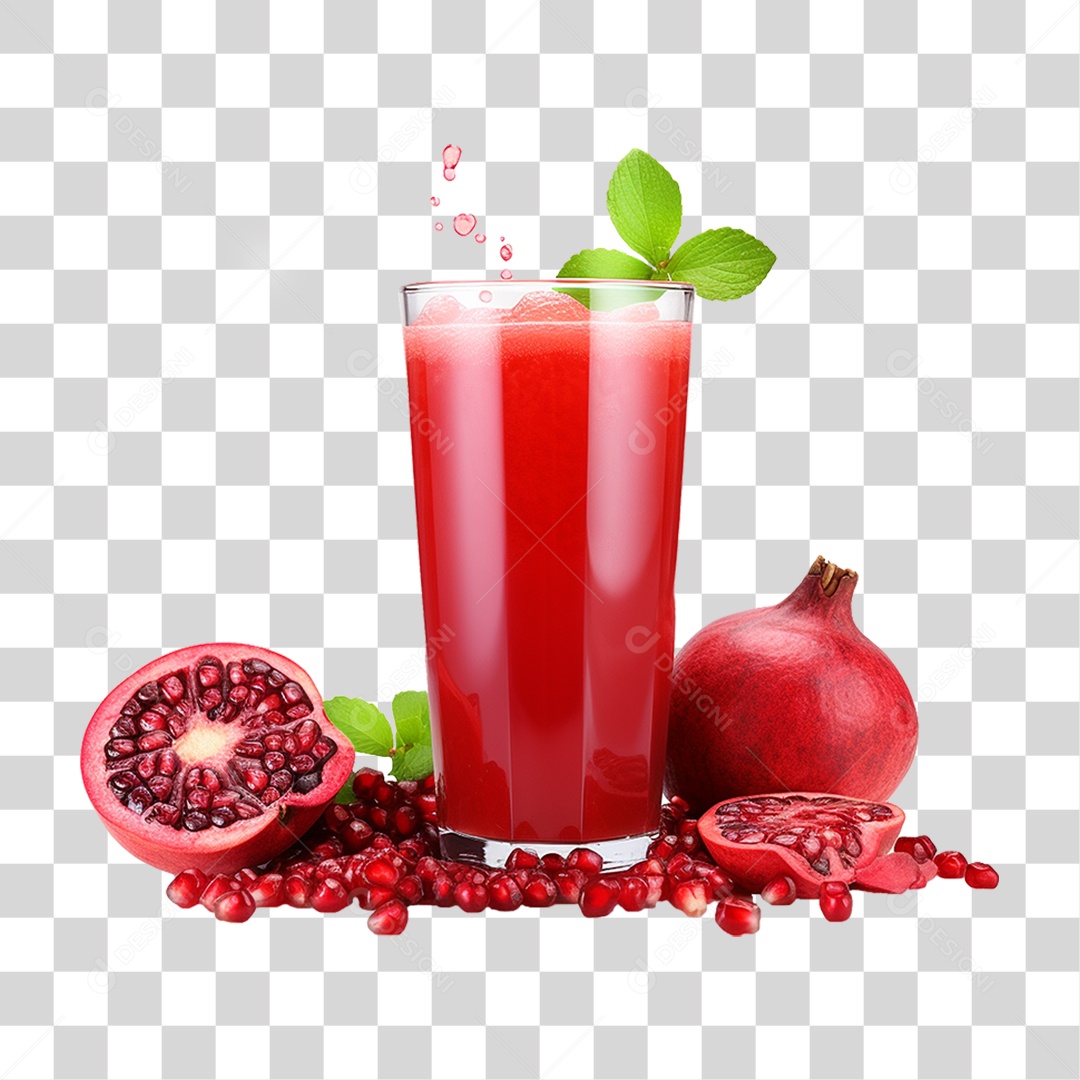 Copo de Suco Frutas PNG Transparente
