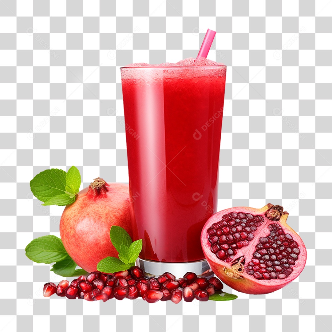 Copo de Suco Frutas PNG Transparente