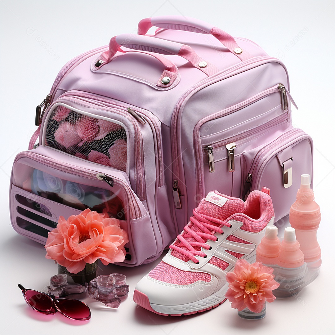 Pequena bolsa de ginástica feminina à prova dágua