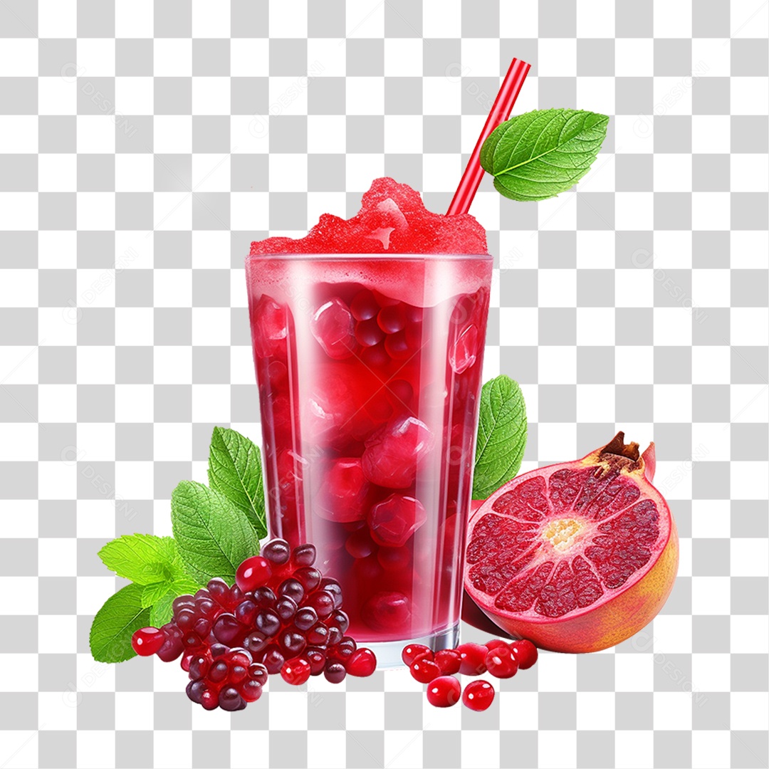 Copo de Suco Frutas PNG Transparente