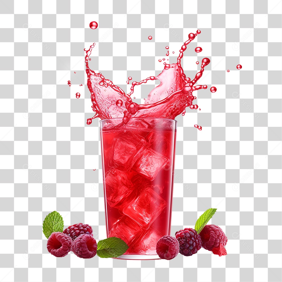 Copo de Suco Frutas PNG Transparente