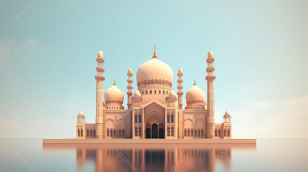 Mesquita islâmica uma mini maquete