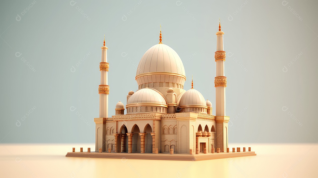 Mesquita islâmica uma mini maquete