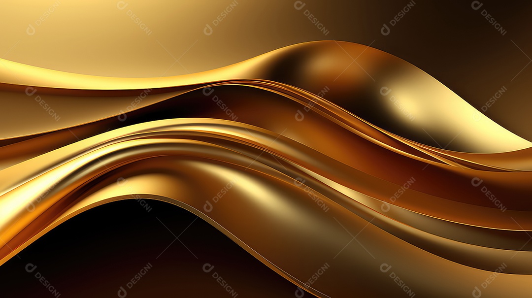 Textura de ondas abstrata dourado