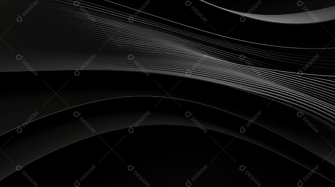 Fundo abstrato ondulado em cores preto e branco