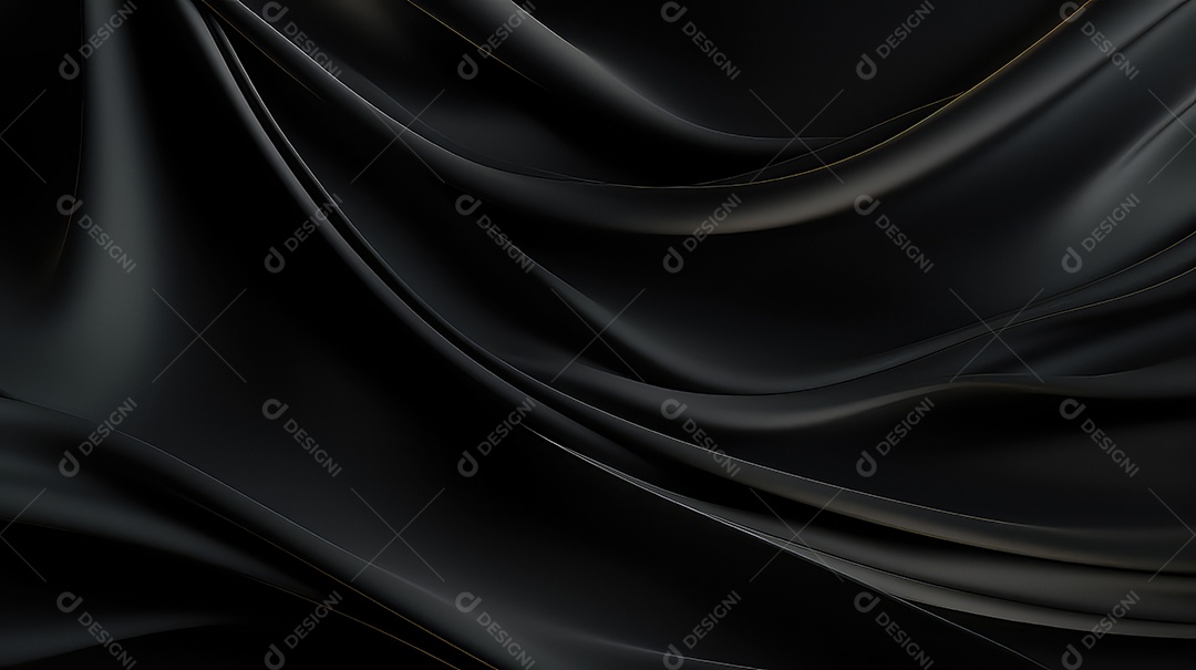 Fundo de tecido de cortina de seda preta