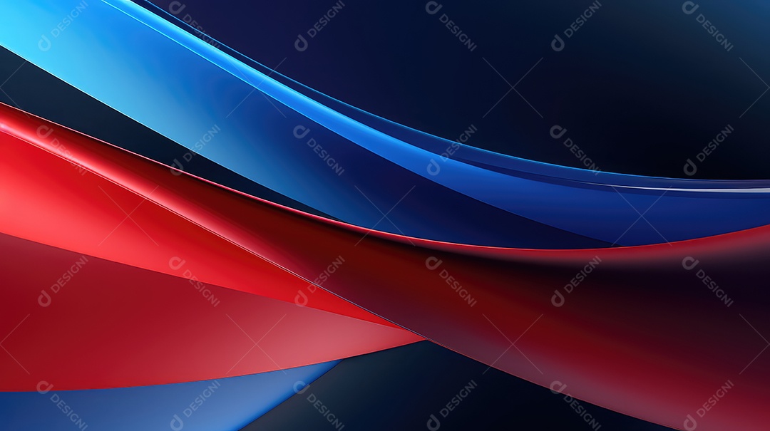 Fundo colorido abstrato com linhas suaves nas cores azul e vermelho