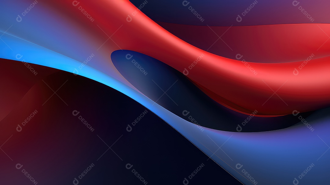 Fundo colorido abstrato com linhas suaves nas cores azul e vermelho