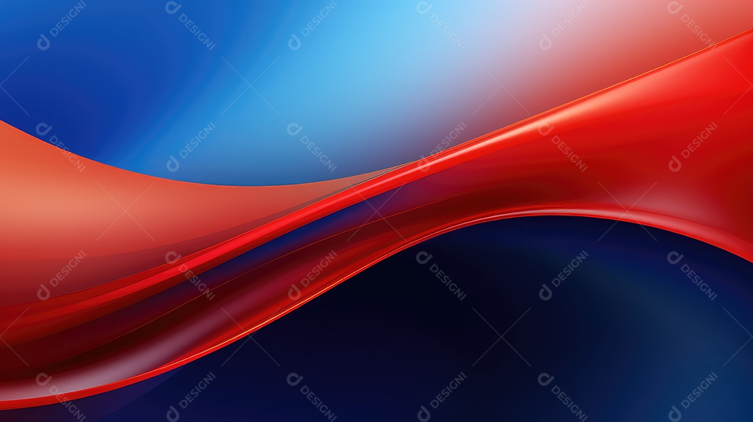 Fundo colorido abstrato com linhas suaves nas cores azul e vermelho