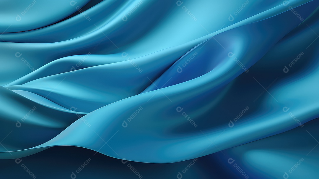 Fundo ondulado de seda azul abstrato