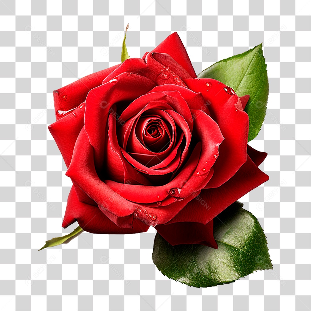 Rosa Vermelha PNG Transparente