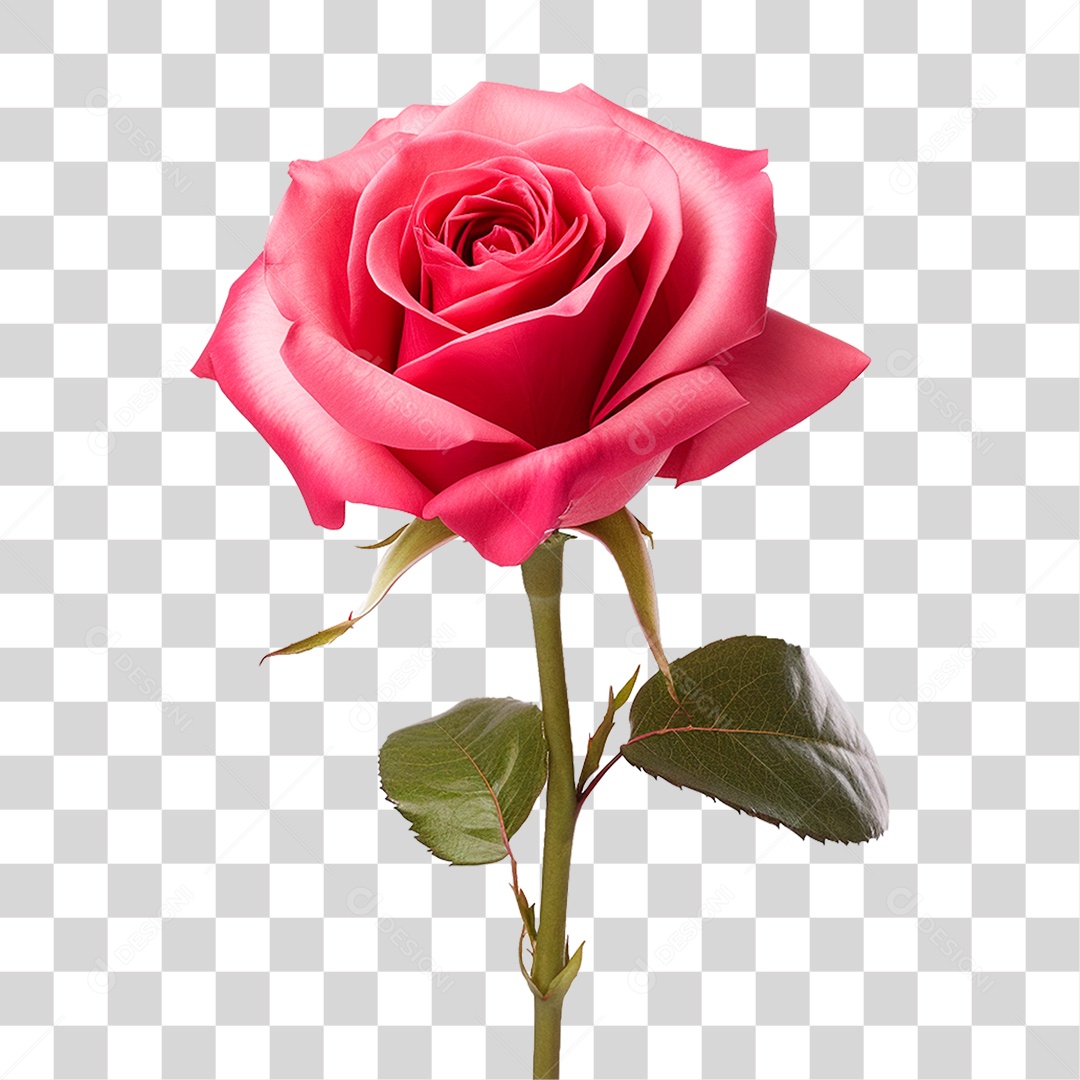 Rosa Vermelha PNG Transparente