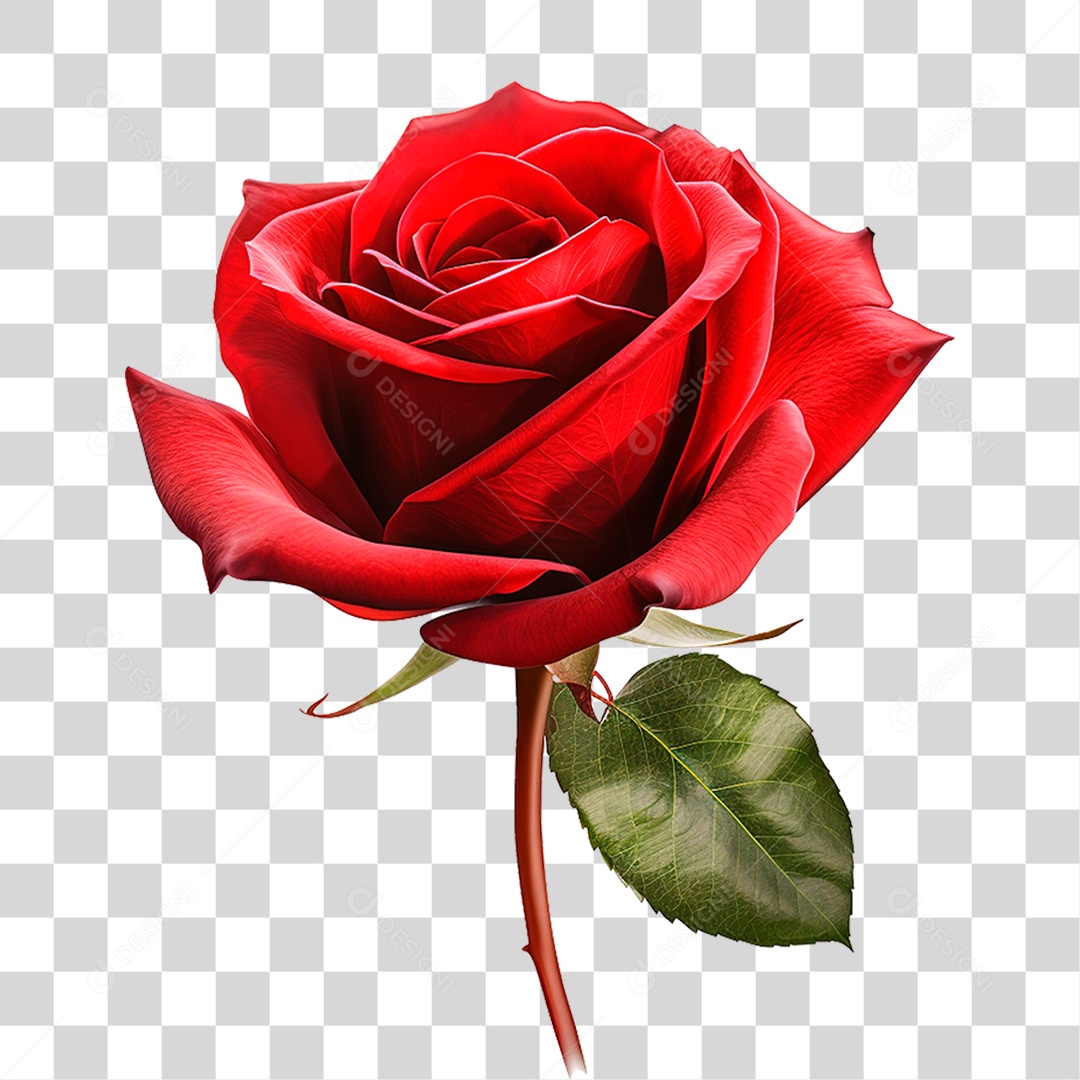 Rosa Vermelha PNG Transparente