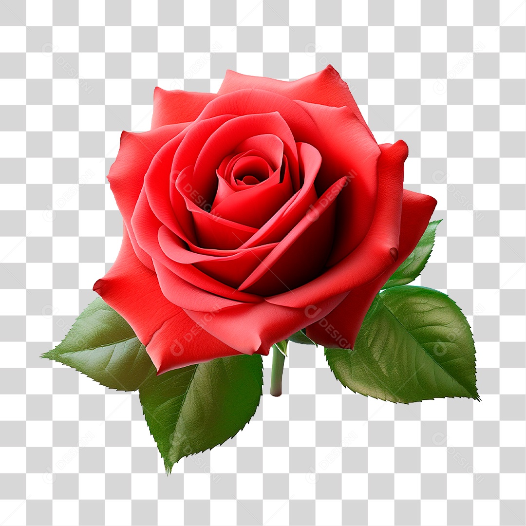 Rosa Vermelha PNG Transparente