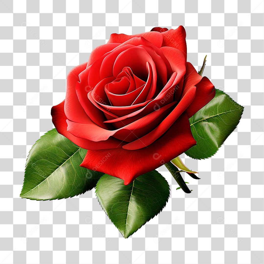 Rosa Vermelha PNG Transparente